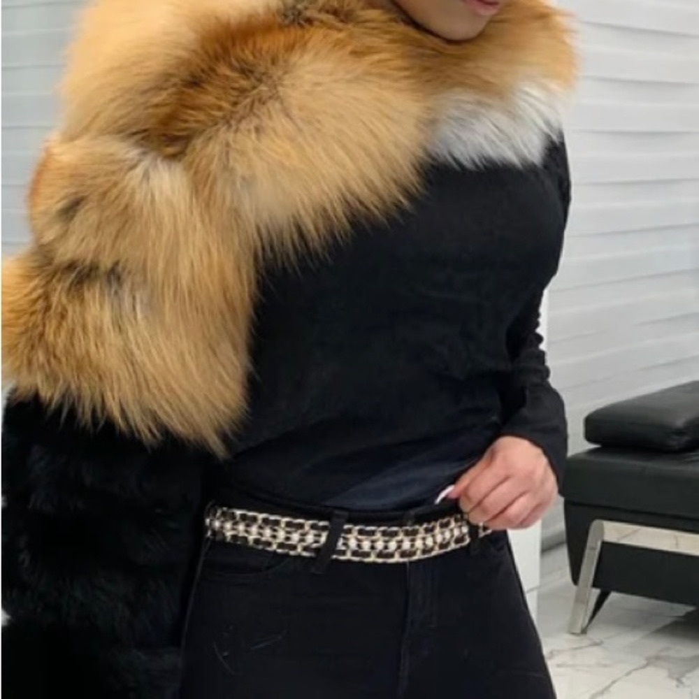 Real Fox Sleeve- Custom Red Fox and Black Fur Sleeve 🔥🔥SUPER UNIQUE Fox Fur